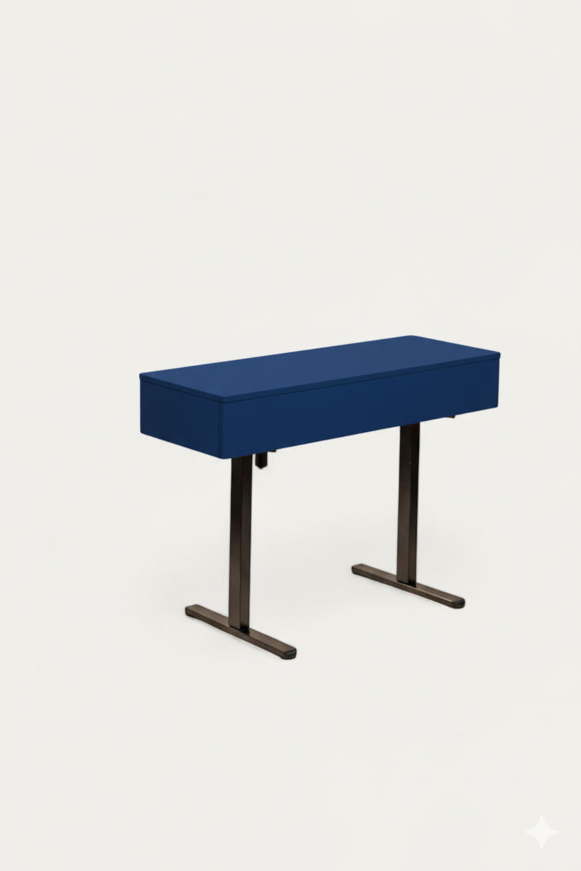 Bureau BIMO.AD modulable bois peint 128 x 45/60 cm - compatible 2 écran 24" - pied assis debout