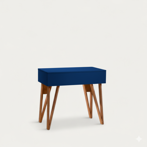 Bureau BIM modulable bois peint 102 x 54/70 cm - compatible 1 écran 32" - pied cache fil Le Corbu