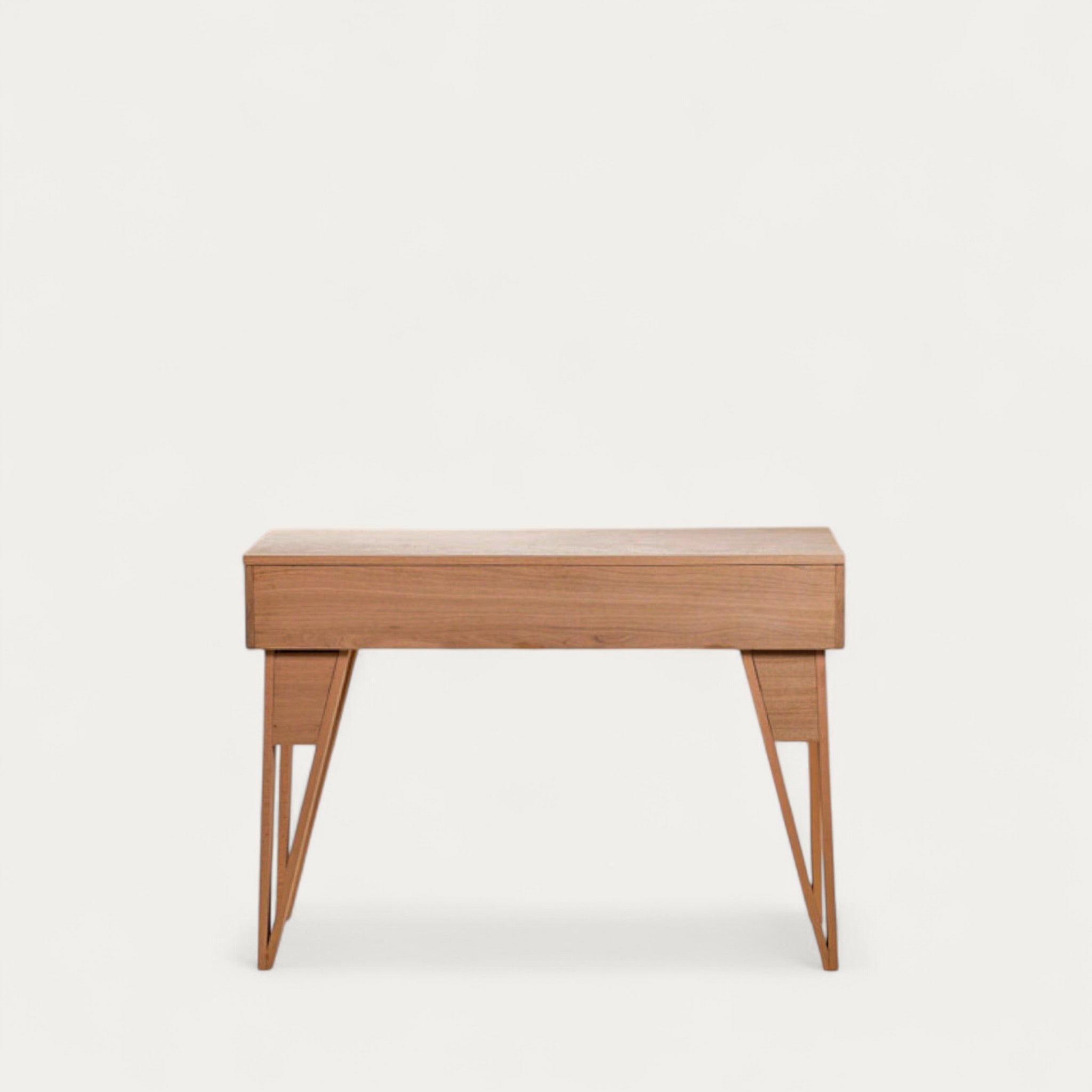 Bureau BOSS modulable en chêne 128 x 45/60 cm - compatible 2 écrans 24" - pied cache fil Le Corbu