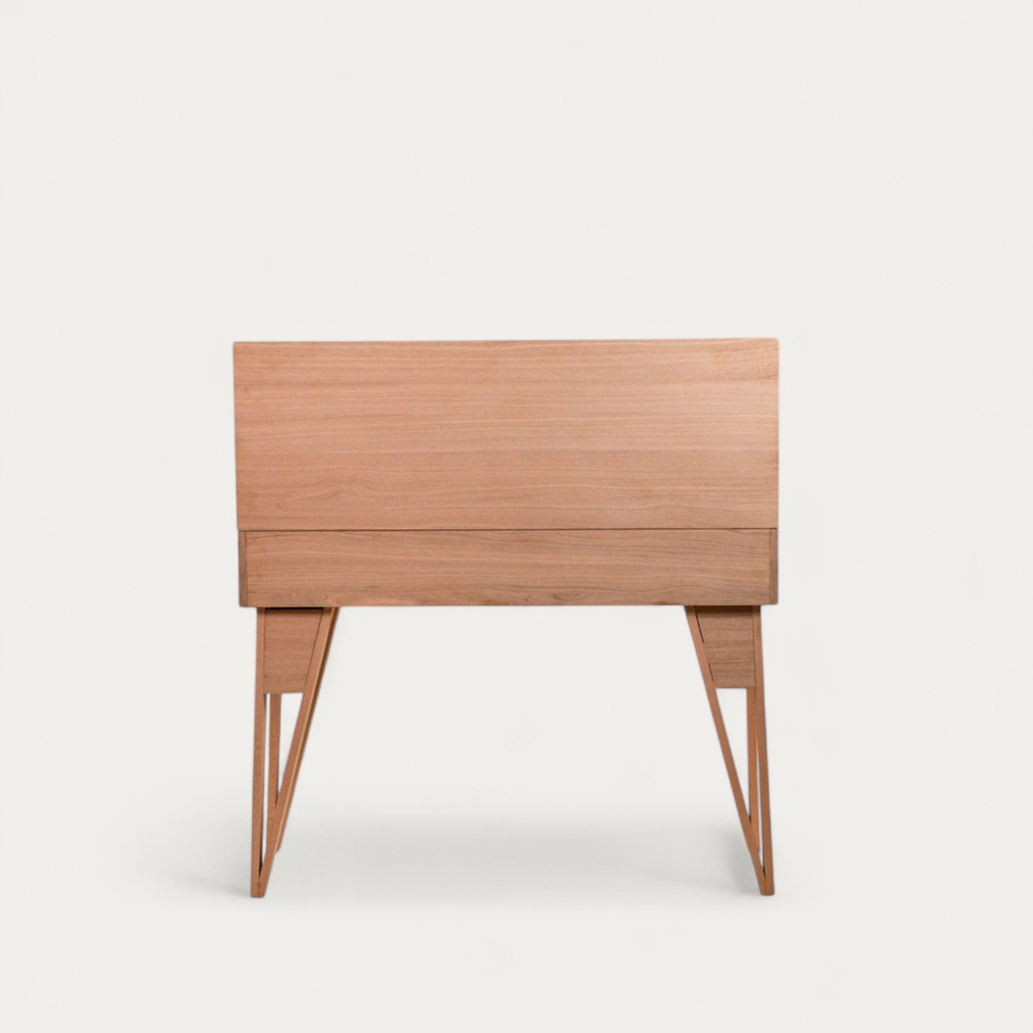 Bureau BOSS modulable en chêne 128 x 45/60 cm - compatible 2 écrans 24" - pied cache fil Le Corbu