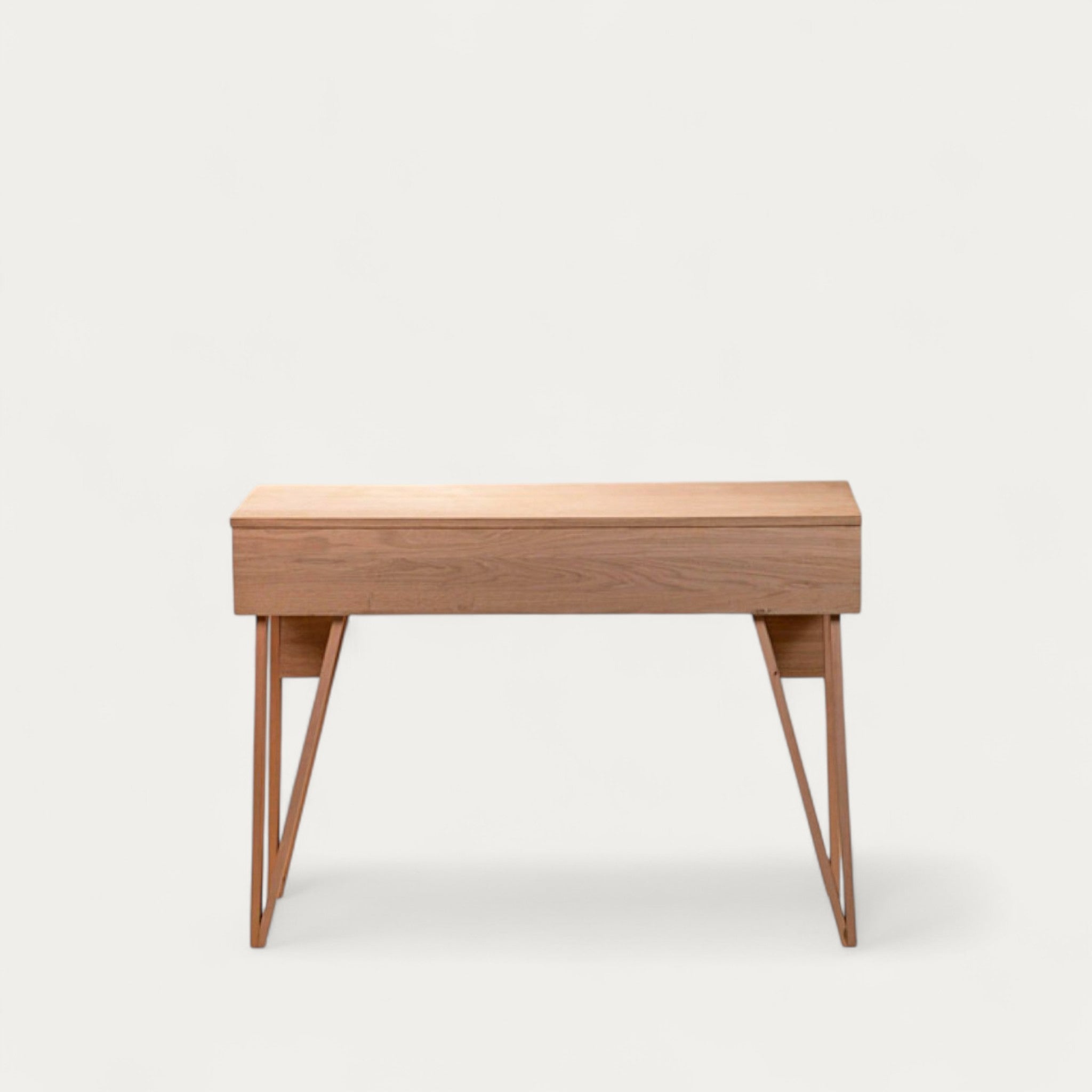 Bureau BOSS modulable en chêne 128 x 45/60 cm - compatible 2 écrans 24" - pied cache fil Le Corbu