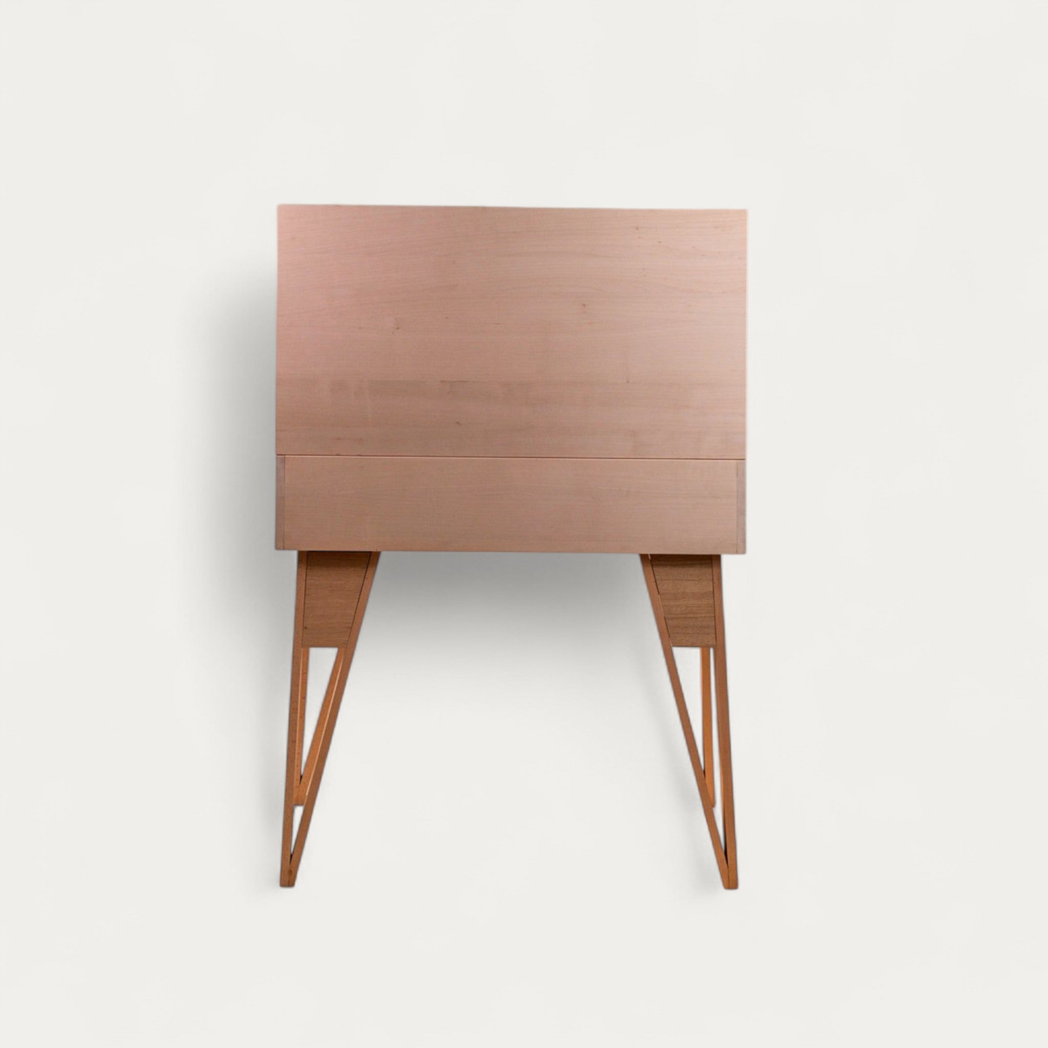 Bureau BOB modulable en chêne 102 x 54/70 cm - compatible 1 écran 32" - pied cache fil Le Corbu