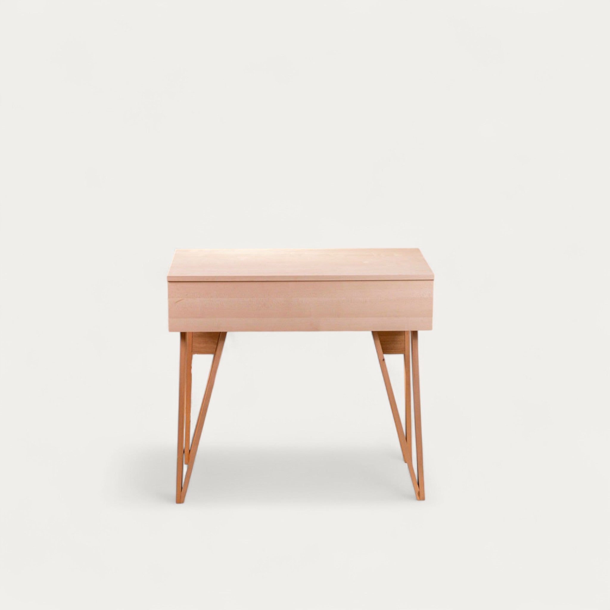 Bureau BOB modulable en chêne 102 x 54/70 cm - compatible 1 écran 32" - pied cache fil Le Corbu