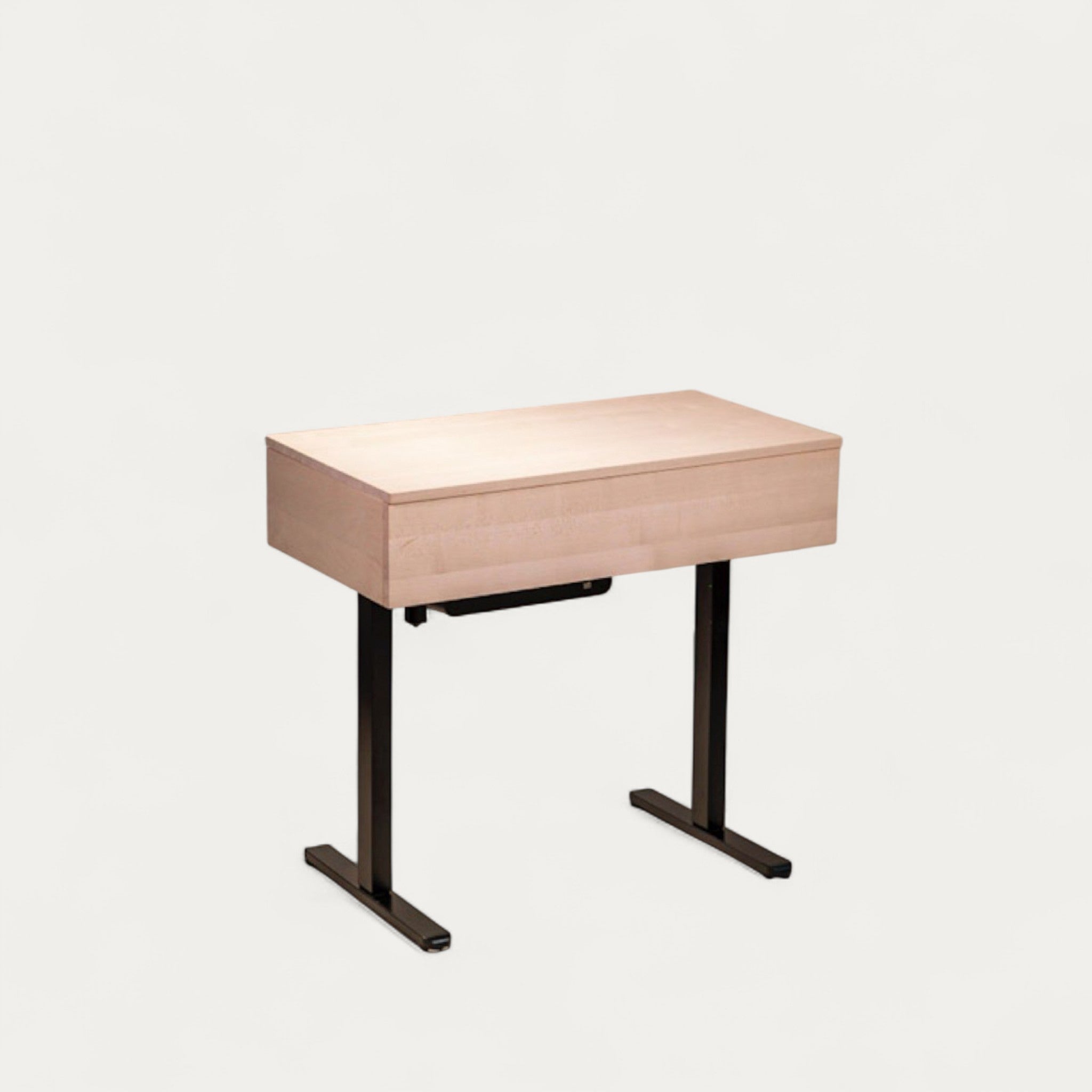 Bureau BOB.AD modulable en chêne 102 x 54/70 cm - compatible 1 écran 32" - pied assis debout
